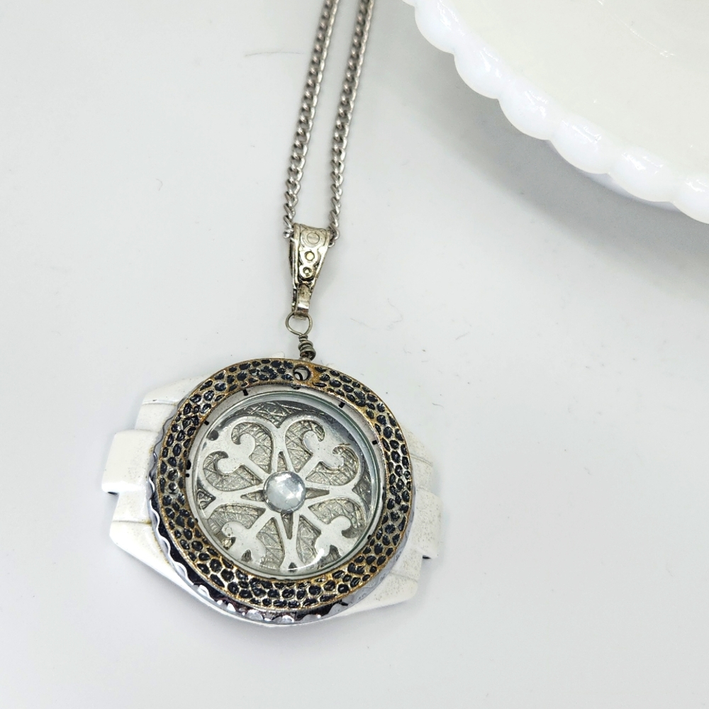 Hand Crafted Necklace from Watch & Jewelry Parts